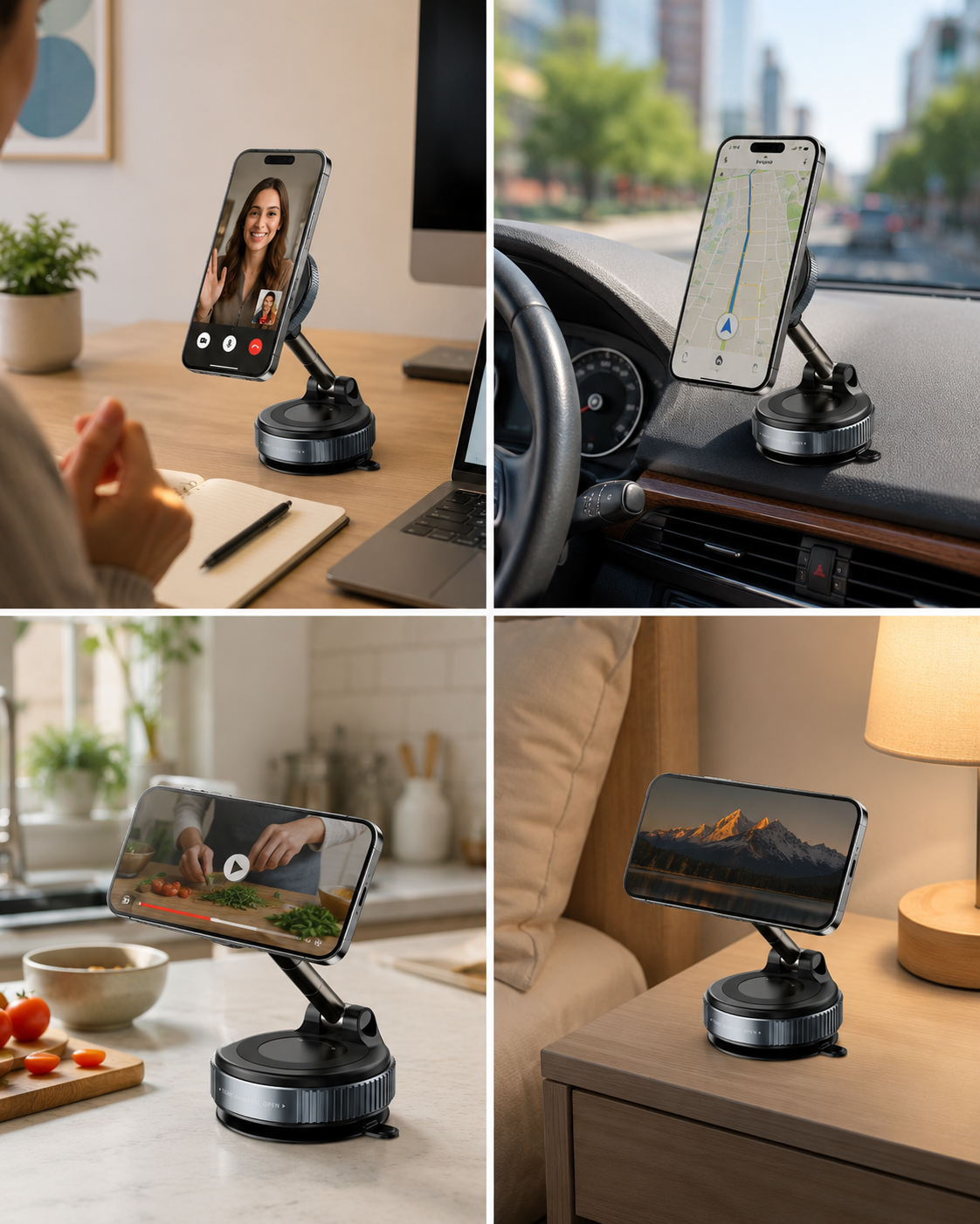 Libera tus manos y mantén tu celular seguro con el Soporte Magnético Ajustable